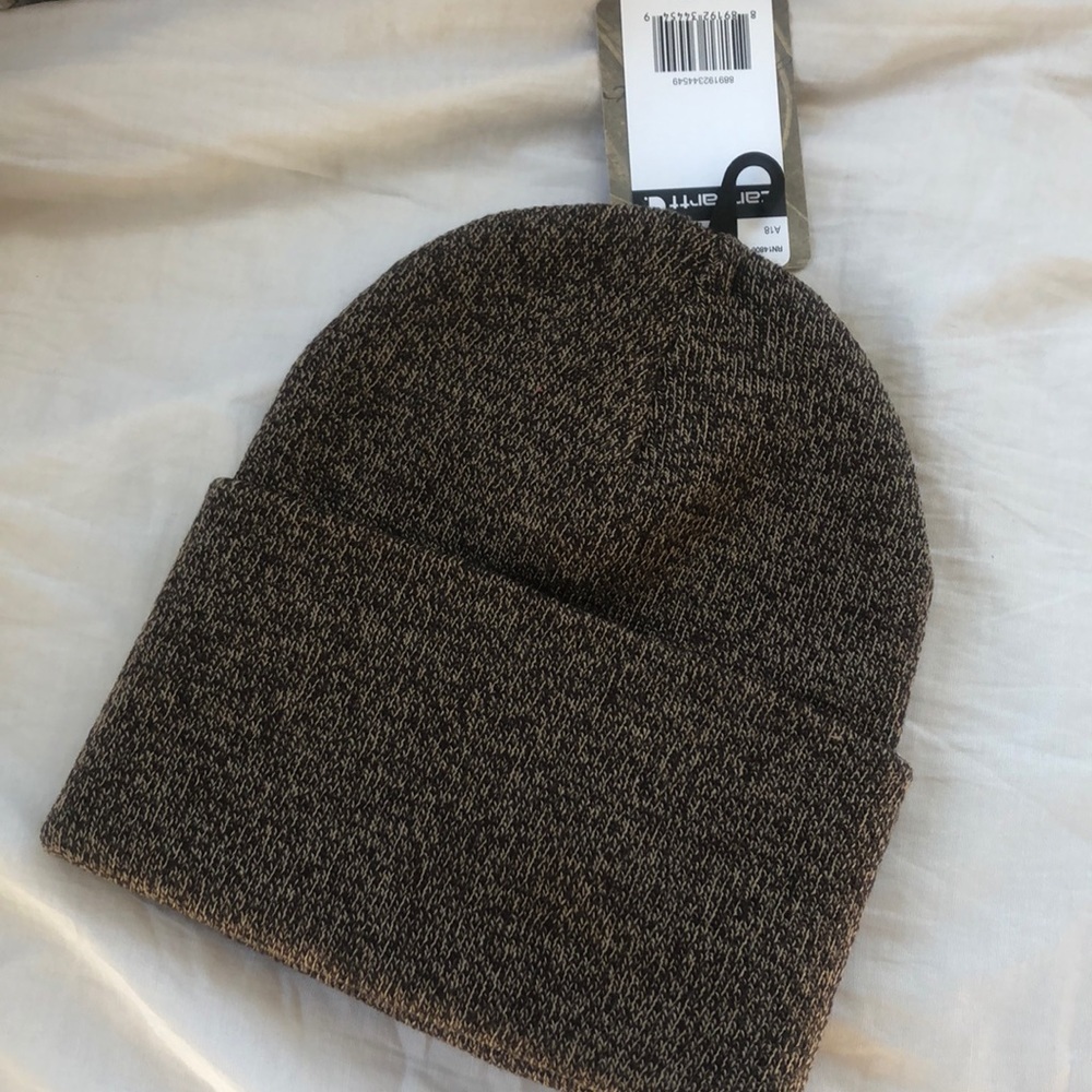 ⭐️CARHARTT BRWN &. BLACK hat CAP beanie …NEW - Picture 6 of 7